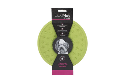 LickiMat Splash Wall & Floor Suction Slow Feeder Dog Bowl - Green