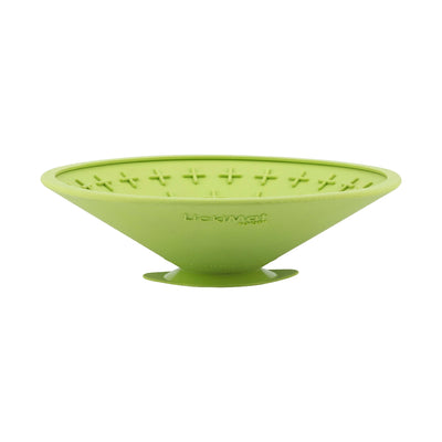 LickiMat Splash Wall & Floor Suction Slow Feeder Dog Bowl - Green