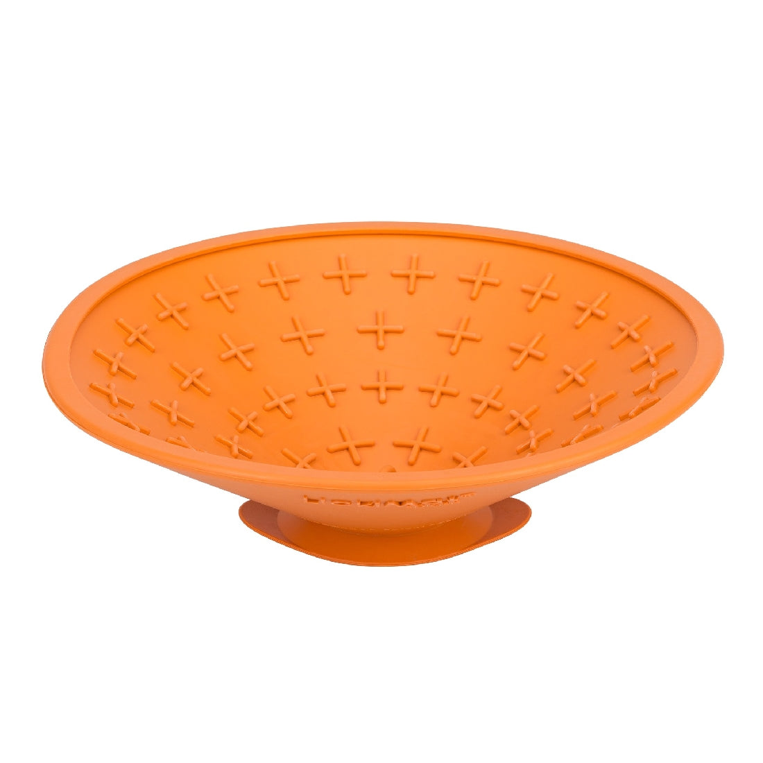 LickiMat Splash Wall & Floor Suction Slow Feeder Dog Bowl - Orange