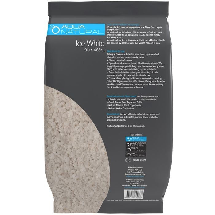 Aqua Natural Gravel Ice White 4.53kg