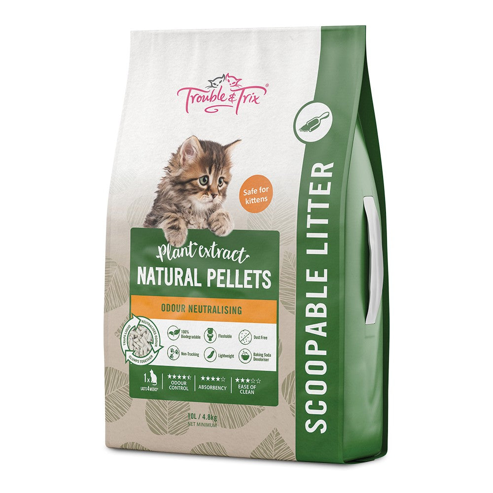 Trouble & Trix Natural Cat Litter 10 Ltr