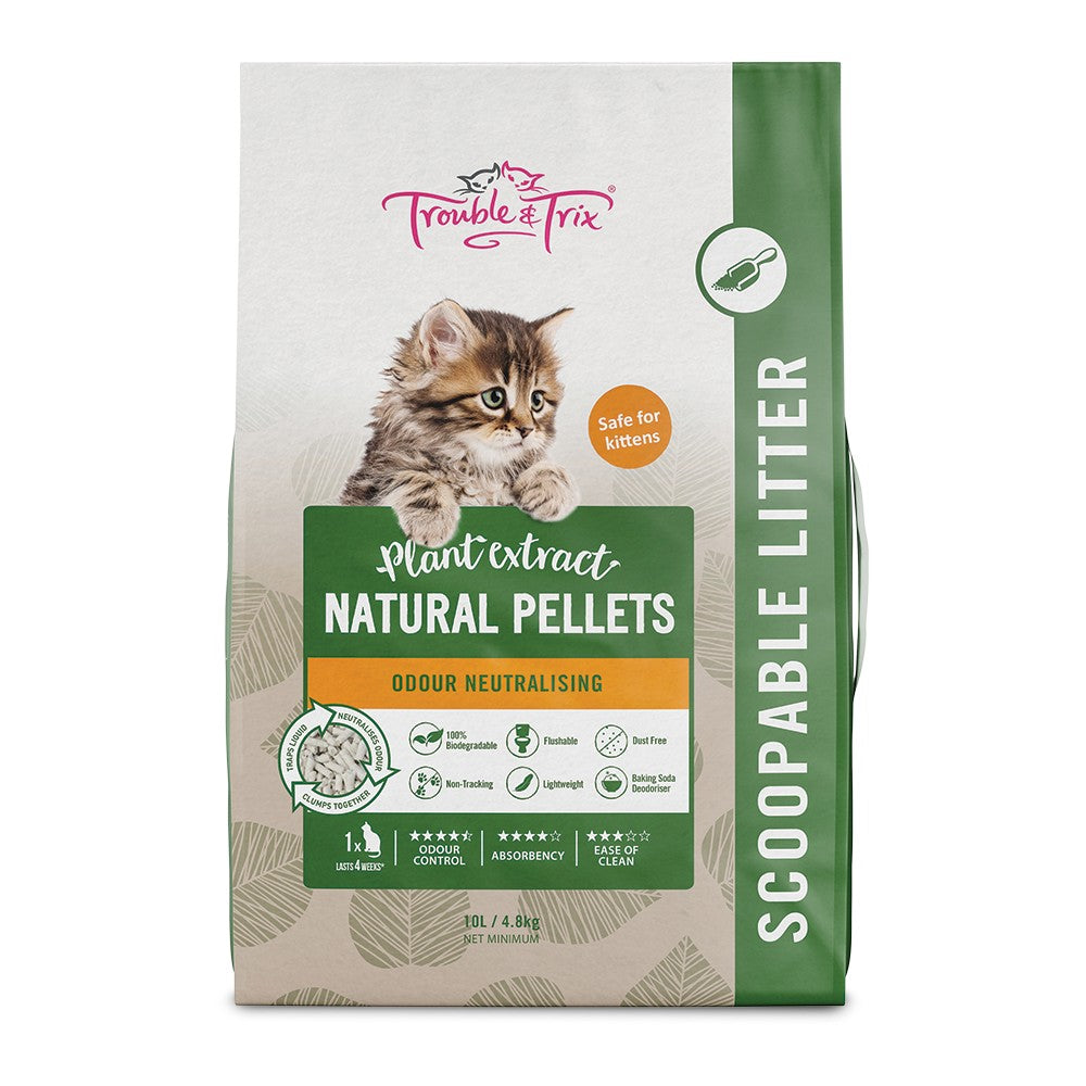 Trouble & Trix Natural Cat Litter 10 Ltr