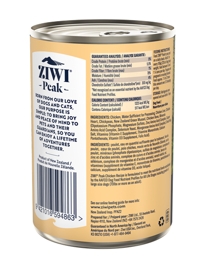 ZIWI Peak Dog Chicken Can 390g