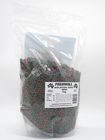 Feedwell Koi And Goldfish Pellets 1Kg Size Mini